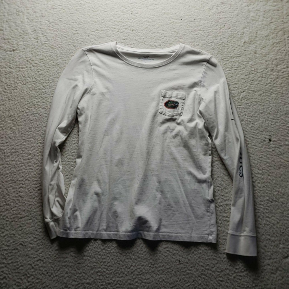 Florida Gators Shirt Womens Medium White NCAA Vineyard Vines Long Sleeve